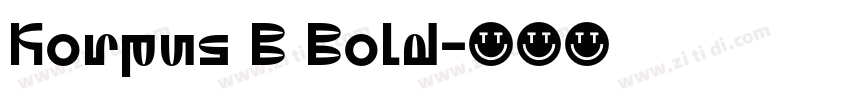 Korpus B Bold字体转换